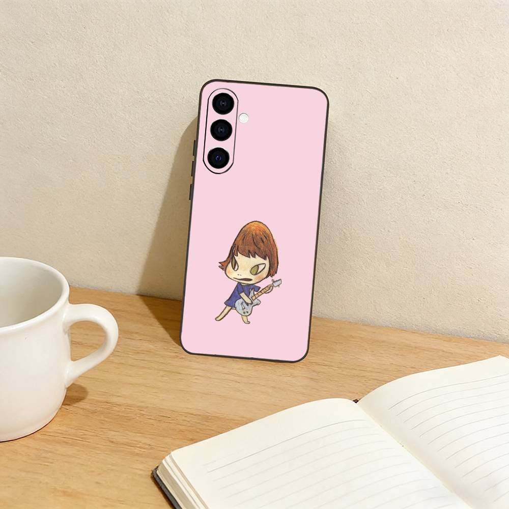 c-Cute Yoshitomo Nara Phone Case For Samsung Galaxy A73,A72,A71,A70,A53,A52,A51,Others Soft Black Cover