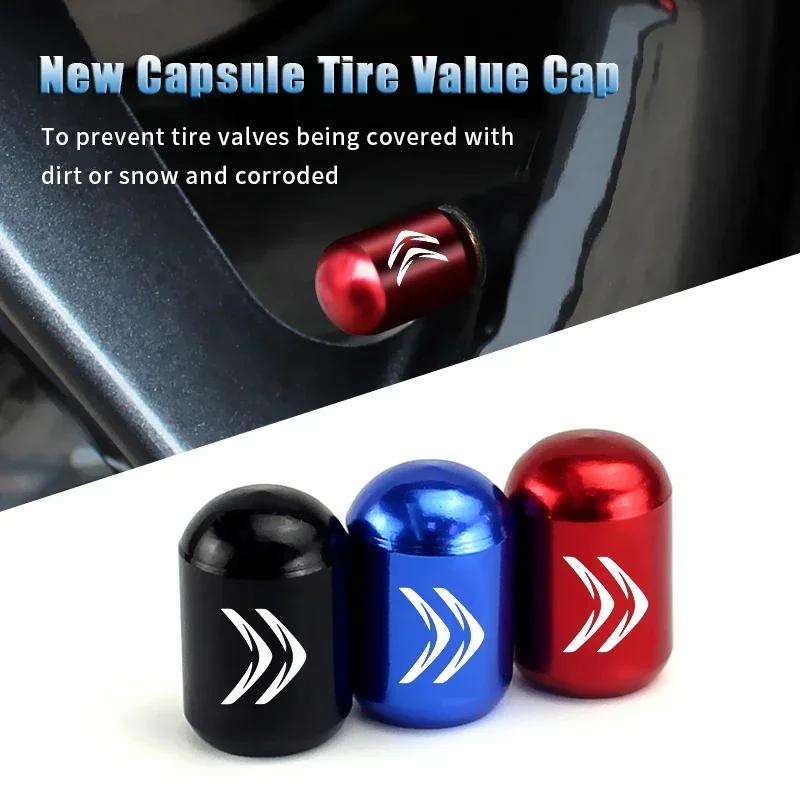 4pcs Car Anti-Dirty Tyre Air Valve Stem Cap Cover for Citroen C4 Aircross Picasso Berlingo C-ELYSEE C3 C2 Cactus C5 Saxo Xsara amv123