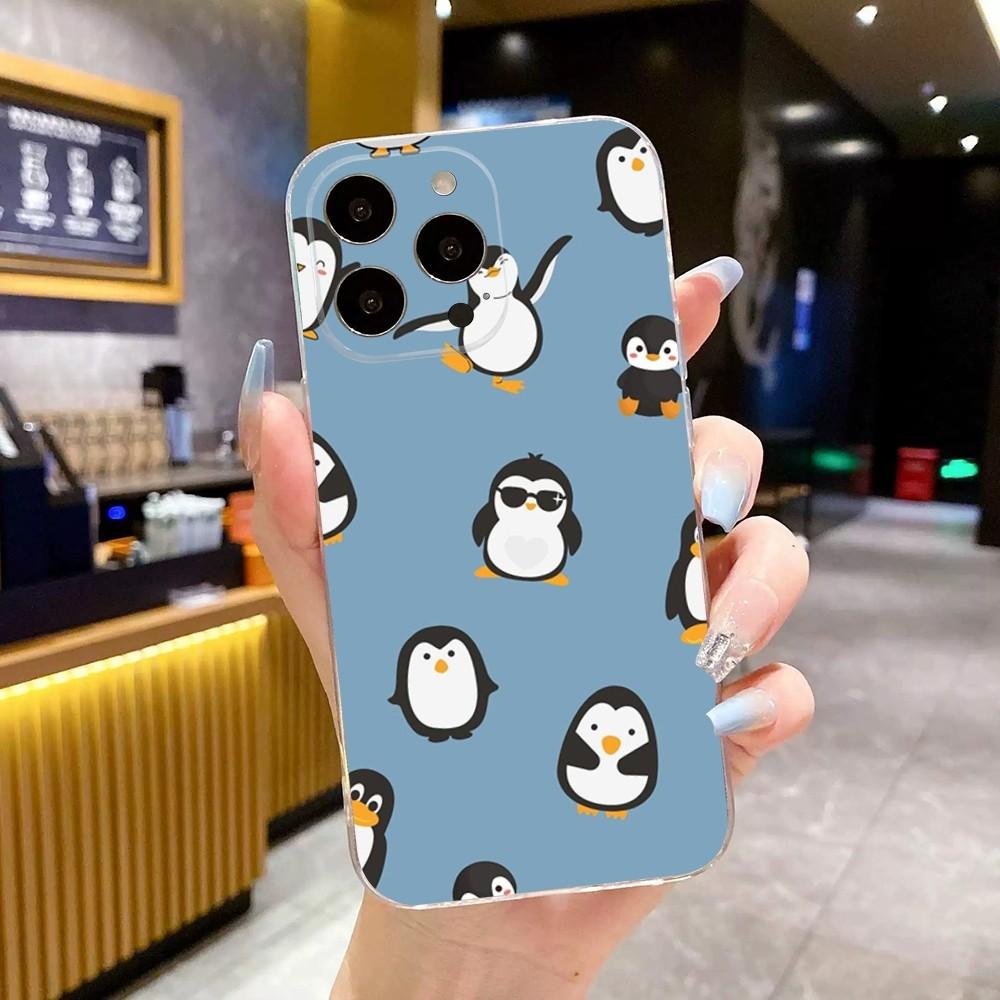 Lovely Penguin  Phone Case For iPhone Apple 15,14,13,12,Mini,11,Pro,Max,Plus,X,XR,XS,8,SE,2020,Plus Transparent Cover