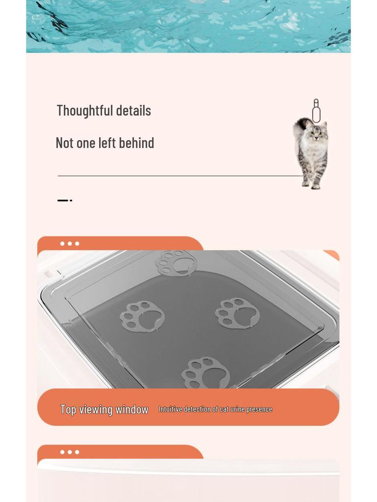 Extra große geschlossene Katzentoilette, Anti-Spritz-Design für Kätzchen & Erwachsene