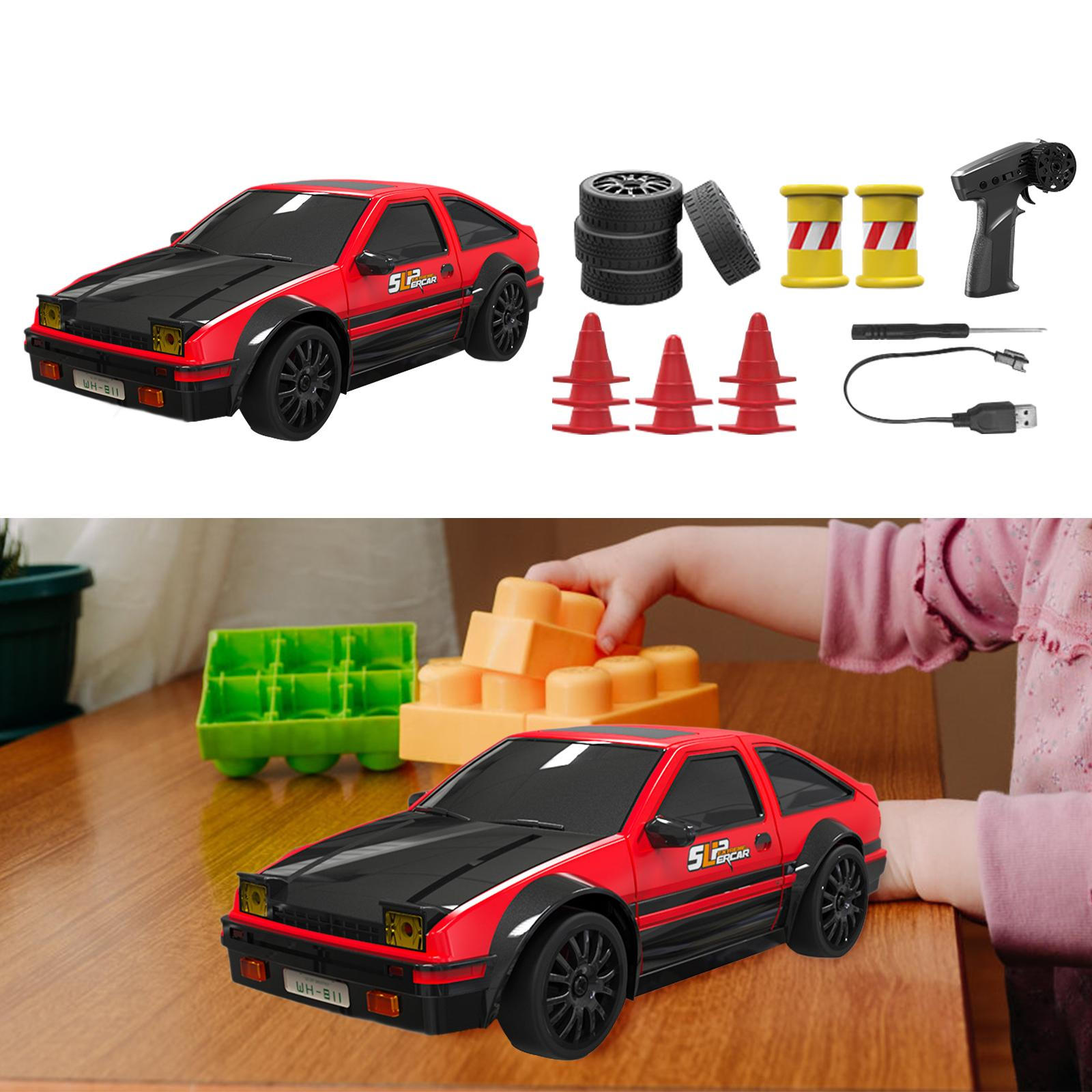 

1/24 масштаб Drift модель автомобиля спортивная игрушка и легковой автомобиль с дистанционным управлением для детей Black Red