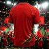 Men's Casual Printed Round Neck Short Sleeve T-Shirt Lightweight Breathable