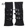 Unisex Fashion Gloves Goth Arm Warmers Fingerless for Women, Punk Metal Buckle Elastic Costume Accessories Warmers, Gothic Steampunk Sleeves, Cosplay