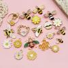 Drip Oil Bee Honey Pot Pendant Keychain Accessory