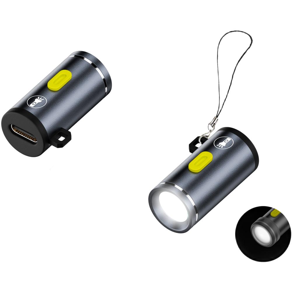 Type C Powered For Mini Flashlight Portable Keychain for Urgent Lighting