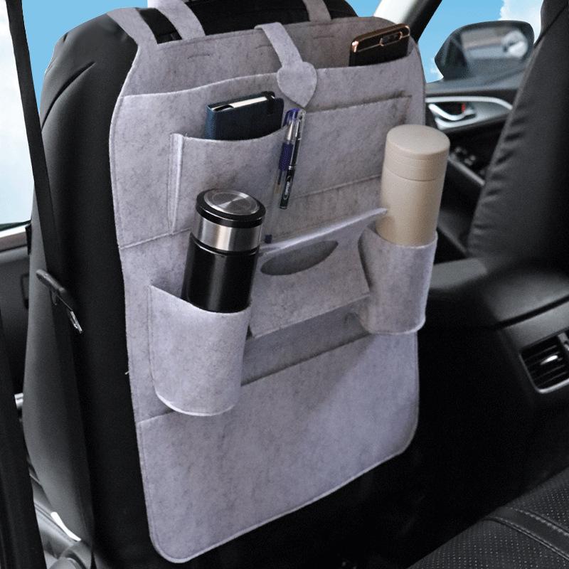 Car Seat Back Organizer - Hanging Felt Storage Bag for Vehicle Interior