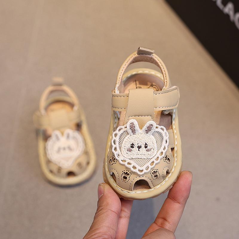 Girls' Infant Baby Shoes Squeaky Shoes Summer New Infant Princess Sandals 0-1 Year Old Small Kids Shoes