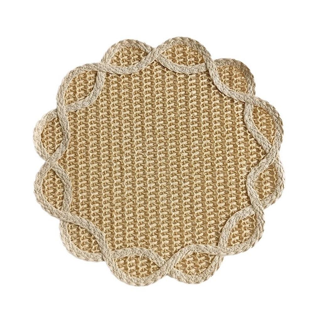Paper Woven Paper Woven Placemat Heat Insulation Home Decor Placemat For Dinner Table 38x38cm бежевый