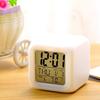Colorful Night Light Alarm Clock with Temperature Display 7 Color Changing LED