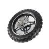 Dirt Bike Rear Wheel Rubber Metal 2.5‑10 with Disc Sprocket Bearing Rim Tire Assembly for Mini Pit Bike
