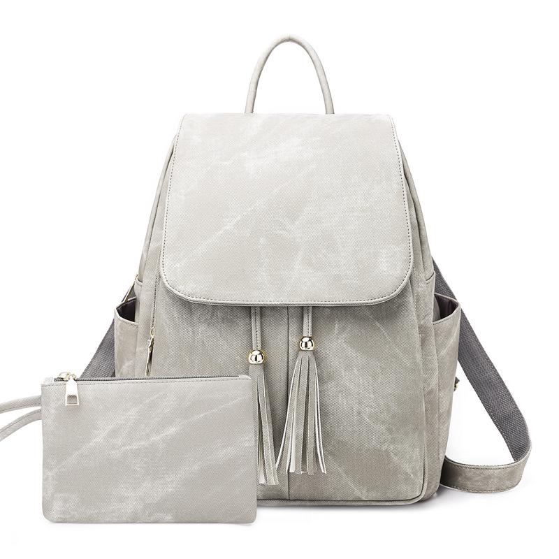 Candy Color Women's Backpack, New Large-capacity Bag, Trendy Bag, Fringed Backpack.