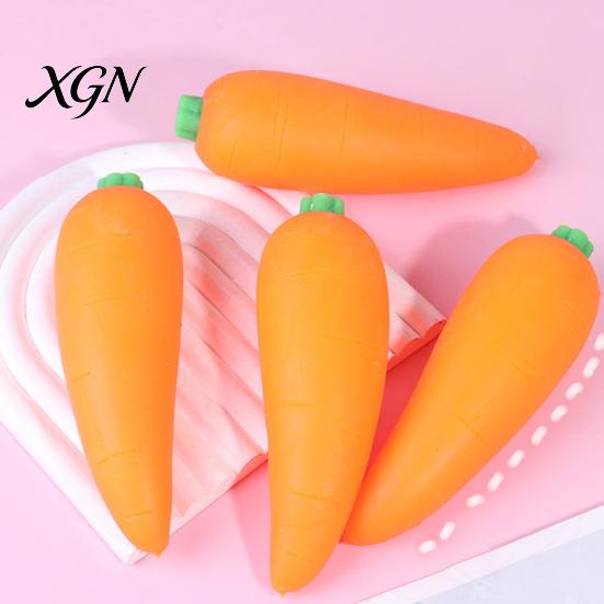 Anxiety Relief Toy 1/2/3Pcs Simulated Carrot Squeeze Soft Stretchy Stress Relaxation Ball Vegetable Sensory Students Office Workers Anti-anxiety