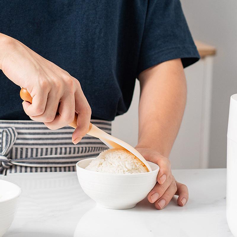 1Pz Cucchiaio per Riso in Silicone Resistente al Calore Silicone per Alimenti Pala per Riso Antiaderente Utensile da Cucina per Cuociriso Cucchiaio per Riso Domestico