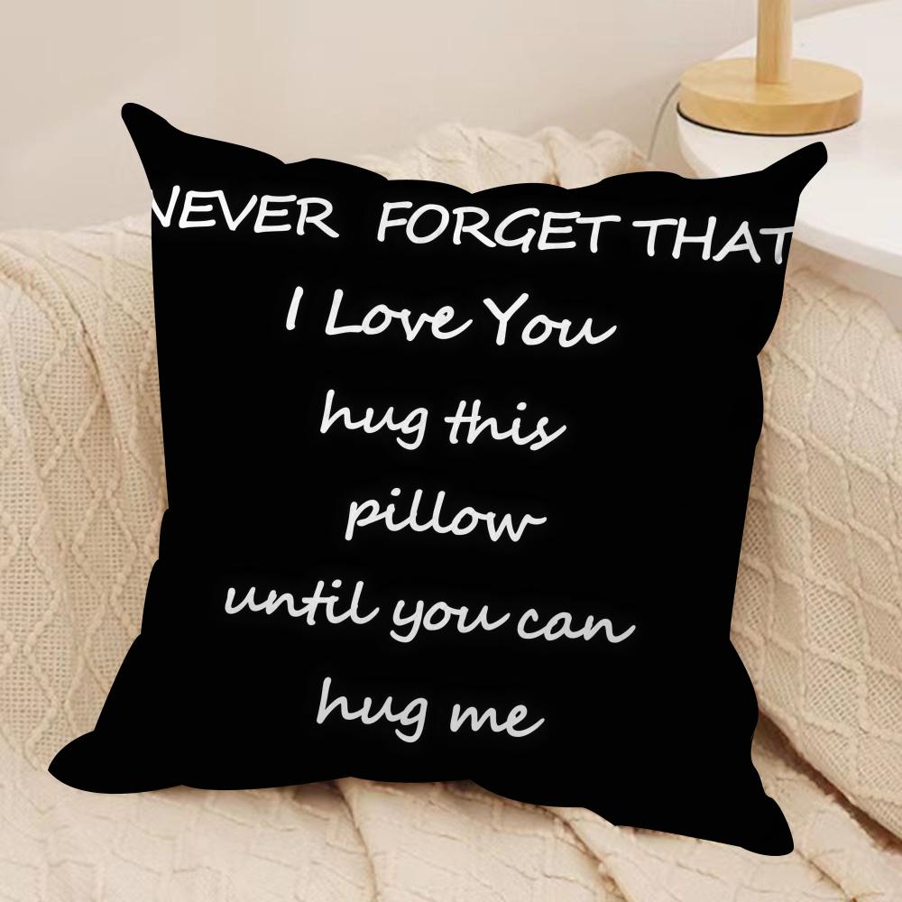Funny Hug Me Cushion Cover Soft Plush Fabric DoubleSided Printed Cushion Covers for All Seasons Modern Home Decor