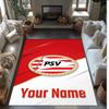 PSV Eindhoven FC Printed Crystal Velvet Rug Non‑Slip Crystal Velvet Carpet For Sofa Bedroom Indoor Home Decoration