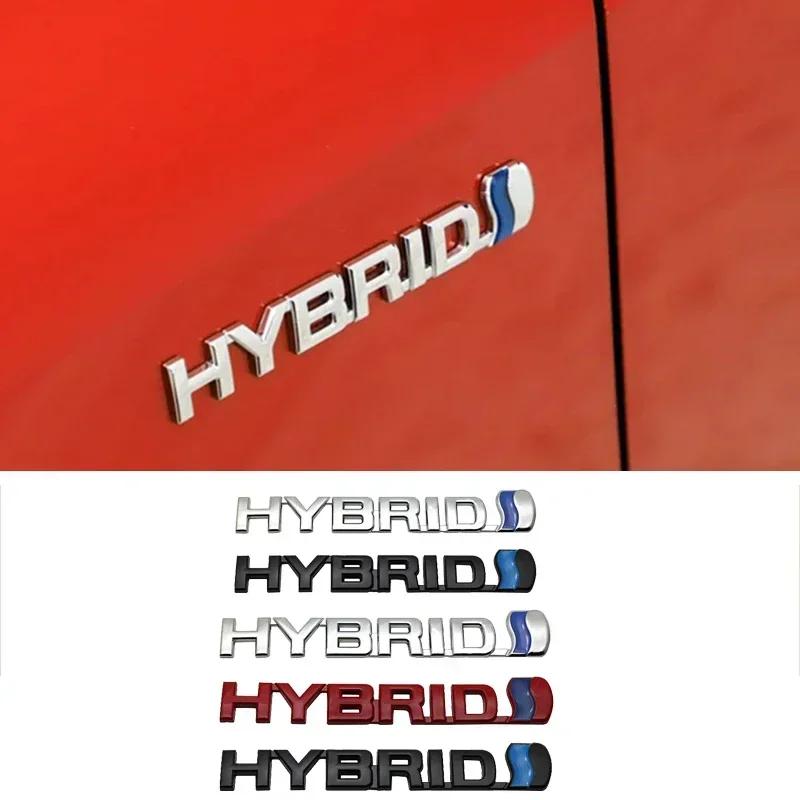 Metal HYBRID Car Front Grille Emblem Auto Body Trunk Badge Decal for  LandCruiser Yaris Camry Vios Corolla 4runner