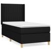 Maison Exclusive - Bed Slat Base with Mattress Black 90x200 Cm Fabric