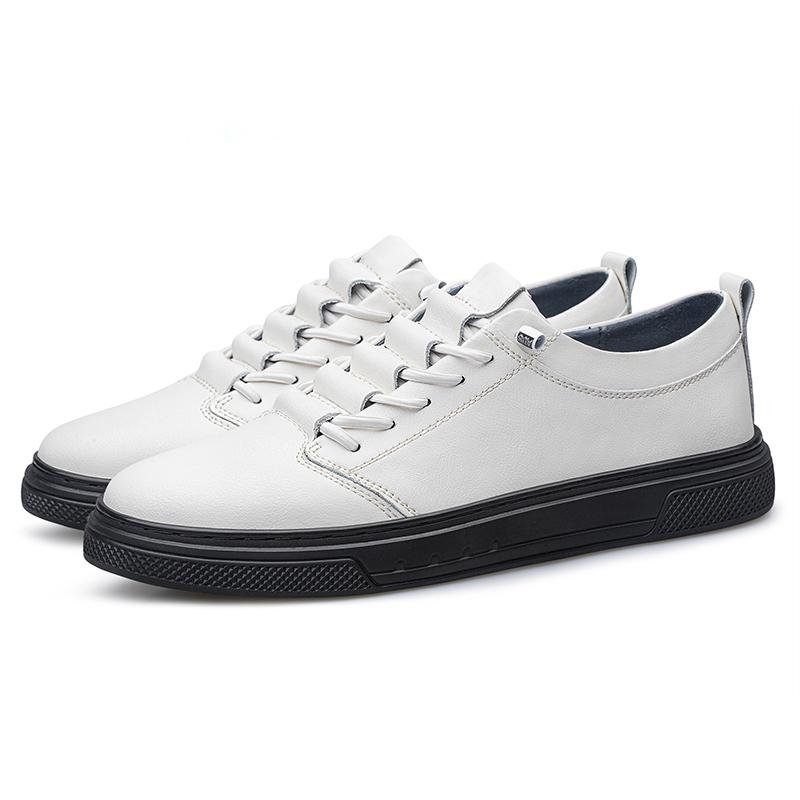 

Fashion 2025 New Lace-up Men Casual Shoes Design Flats Breathable Sport Shoes Men s Genuine Leather Shoes Fashion Comfy Walking Sneakers 44
