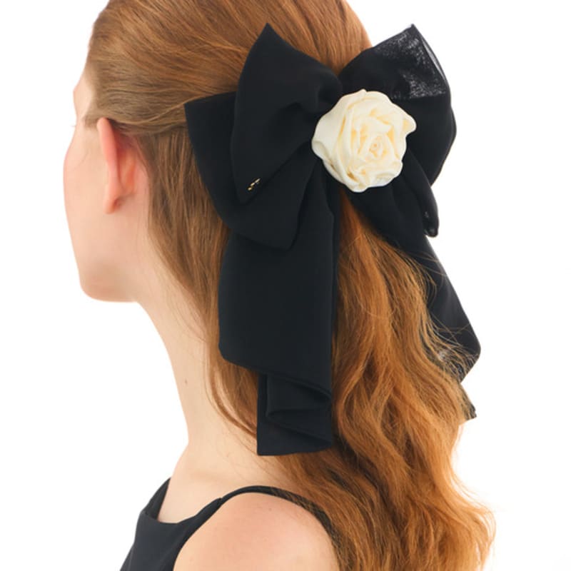 

Jean Paul Clarisse Rose Fluffy Ribbon Auto Pin JP-23-327AB ivory