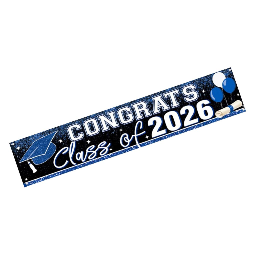 Large Graduation Party Banners Premium Polyester Fabric Graduation Backdrop Vibrantly Print Ideal For 2026 Celebrations