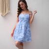 2026 European and American summer new three-dimensional rose embroidery temperament sweet suspender strap bow dress skirt women