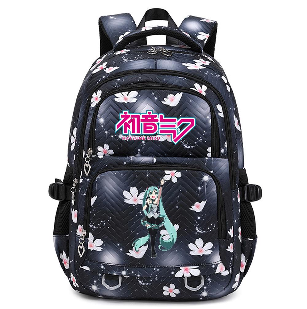 Anime Hatsune Miku Printed School Backpack Student Teenager Bookbag for Boy Girl Women Large Capacity Waterproof Backpack Travel Mochila Escolar