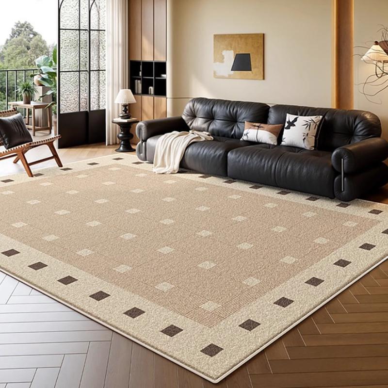 Modern Simple Living Room Carpet Advanced Geometric Pattern Bedroom Rug Large Area Light Luxury Home Decoration Coffee Table Mat