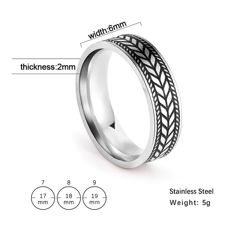 Old Style Retro Viking Rings Vintage Black Norse Runes Jewelry Celtics Knot Ring for Women Men Unique Gift
