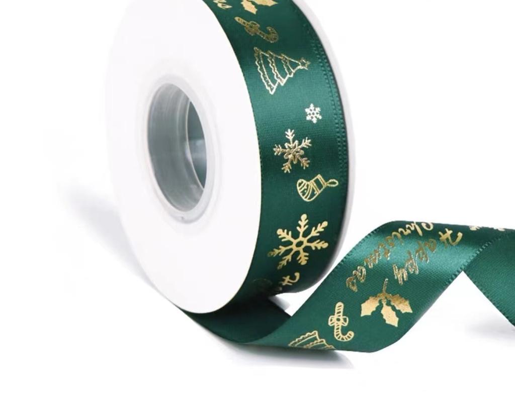Christmas Ribbon Christmas Tree Pendant Decoration Home Room Decor Gift Packaging DIY New Year Decorative Candy Box Ribbon
