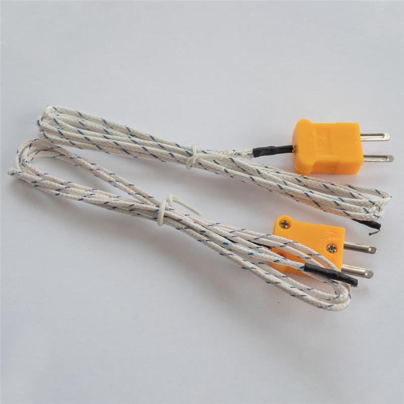 AEE2-K Type Thermocouple With Plug, Meter Temperature Sensor Probe -50 To 1100°C,3.3Ft Wire
