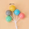 Colorful Retro Balloon Cake Toppers – Round Ball Dessert Decorations