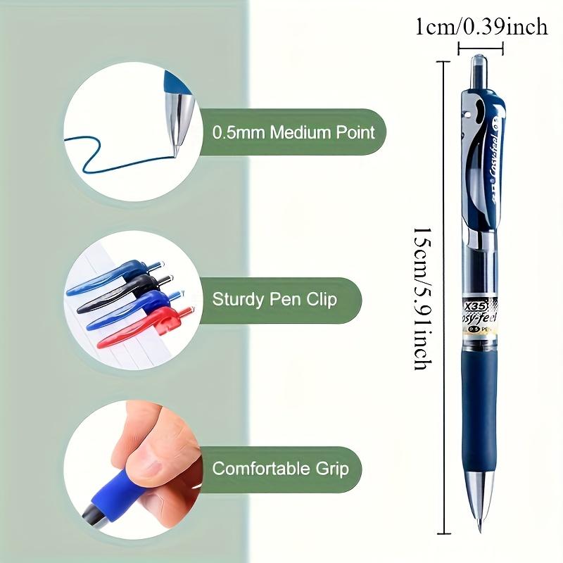 12-Pack Blue Gel Pens for Doctors and Nurses 0.5mm Quick-Dry Smooth Writing Ergonomic Design Ideal for Prescription Writing and Office Supplies