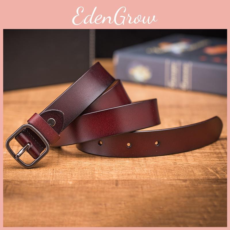 Leather Elegant Waist Belt Women Slim Design Simple Buckle Formal Use Casual