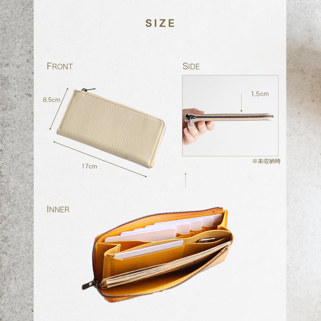 [STATUSY] Il Modo ZIP Concept L-shaped Zipper Genuine Leather Long Wallet (for Left-handed, Chocolate)