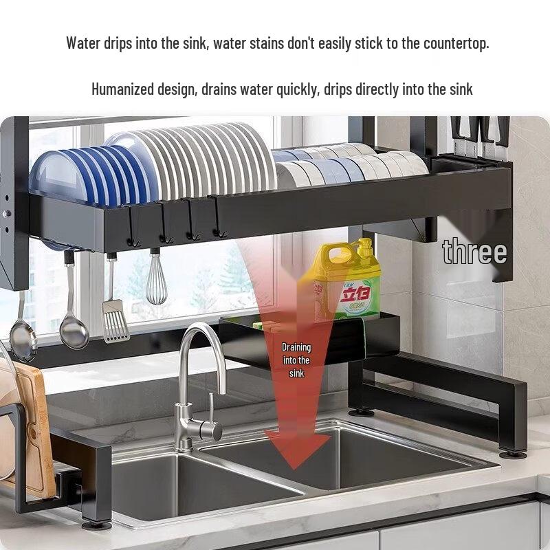 TLXT Double-Layer Sink Dish Drying Rack