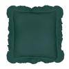 Pillowcases 40x40 with Ruffles, Dark Green, Set of 2