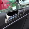 For VW Volkswagen Passat B6 2006-2011 Door Handle Frame Trim Cover Parts Soft Real Carbon Fiber Sticker Car Interior Accessories