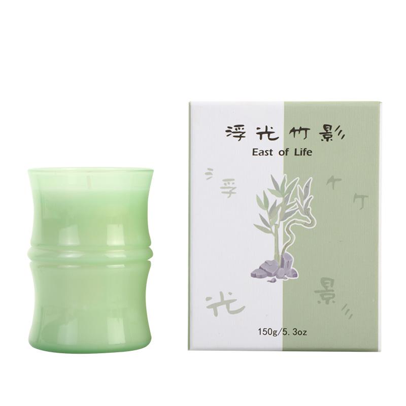Niche High-end Floating Light Bamboo Shadow Scented Candle Home Scented Candle Souvenir Ornament Birthday Gift