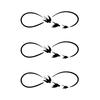 Ins Simple Love Flower Butterfly Swallow Mobius Ring Infinite Loop Wrist Tattoo Sticker