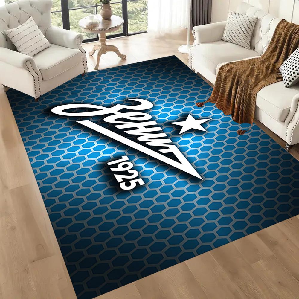 Blue Fc Zenit Saint Petersburg Square Rugs Are a Great Choice for Living Rooms, Bedrooms, Home Décor, and As Gifts.