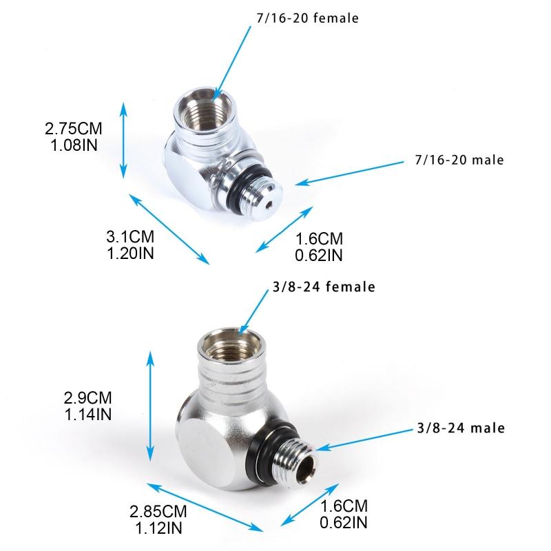 Diving Hose 360 Degree Rotatable Scuba Diving Regulator Connector Universal for