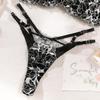 2pcs New Underwear Set Sexy Hollow Lace Embroidery Bra Set Fashion Mesh Splice Ultra Thin Brassiere Women Lingerie Thong