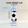 1PC Classic Black White Soccer Ball 750ml Color Plastic Sports Water Bottle Leakproof Flip Straw Lid Suitable for Sports Office Home Use