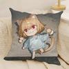 Kawaii Neco Arc Anime Pillow Case Natural Linen Double-Sided Printing Sofa Home Decor Cushion Cover