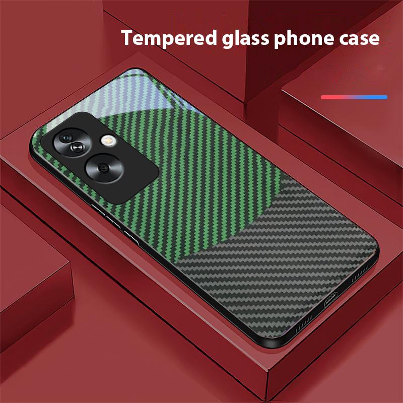 Dwukolorowe Paski Dla Oppo A79 5G 58 78 74 60 4G Reno 11F Realme GT 6 11 Note 50 10 C55 X2 Szkło Hartowane Czarne Etui na Telefon