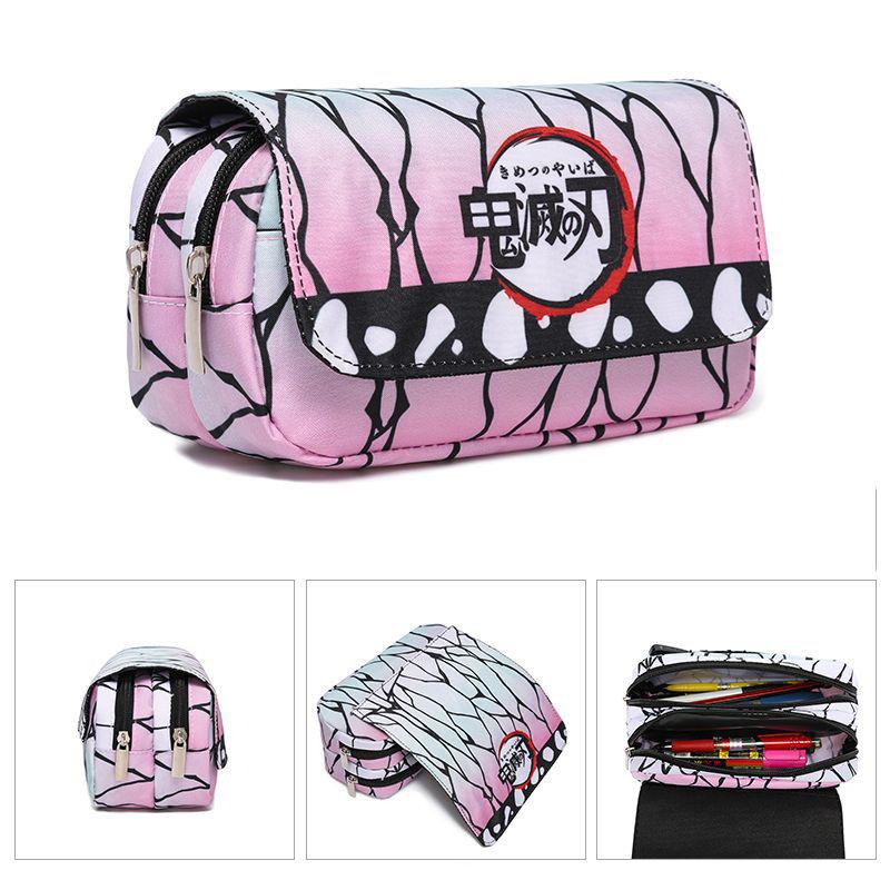 Anjinguang Rengoku Kyoujurou - Astuccio portapenne a doppio strato, con motivo anime, per cancelleria, articoli scolastici, regalo per ragazzi e ragazze, Rengoku Kyoujurou, 19*9*5cm