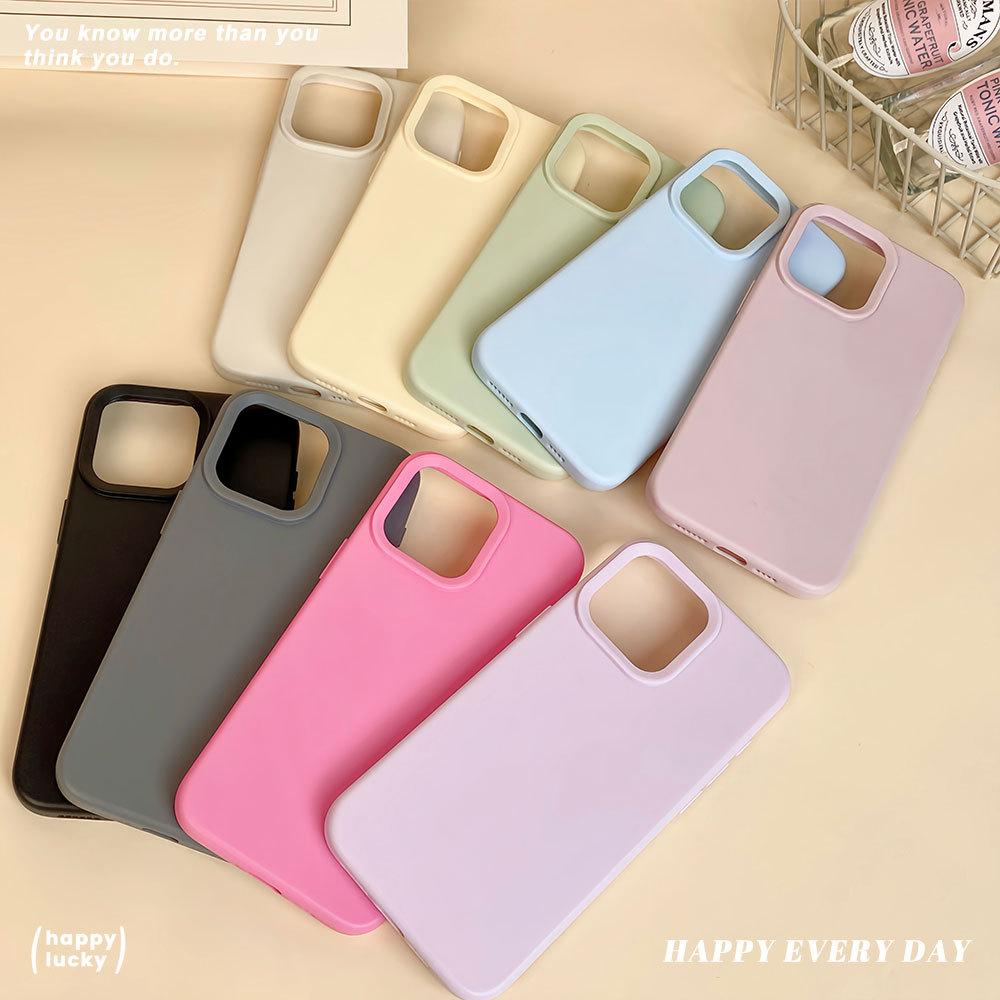 Applicable To Apple 16pro Silicone Anti Fall Mobile Phone Case IPhone 13 Simple Solid Color 15 Full Inclusive Matte Protective Case