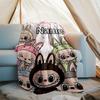 Coperta Plaid Labubu Personalizzabile – Nome Personalizzato, Coperta Accogliente per Tutte le Stagioni, Lavabile in Lavatrice, Coperta Personalizzata
