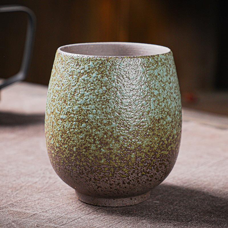Tazza da maestro ceramica cinque elementi tazza da tè tazza singola grande cambio di forno retrò giapponese ceramica grezza set da tè Kung Fu set di tazze da tè