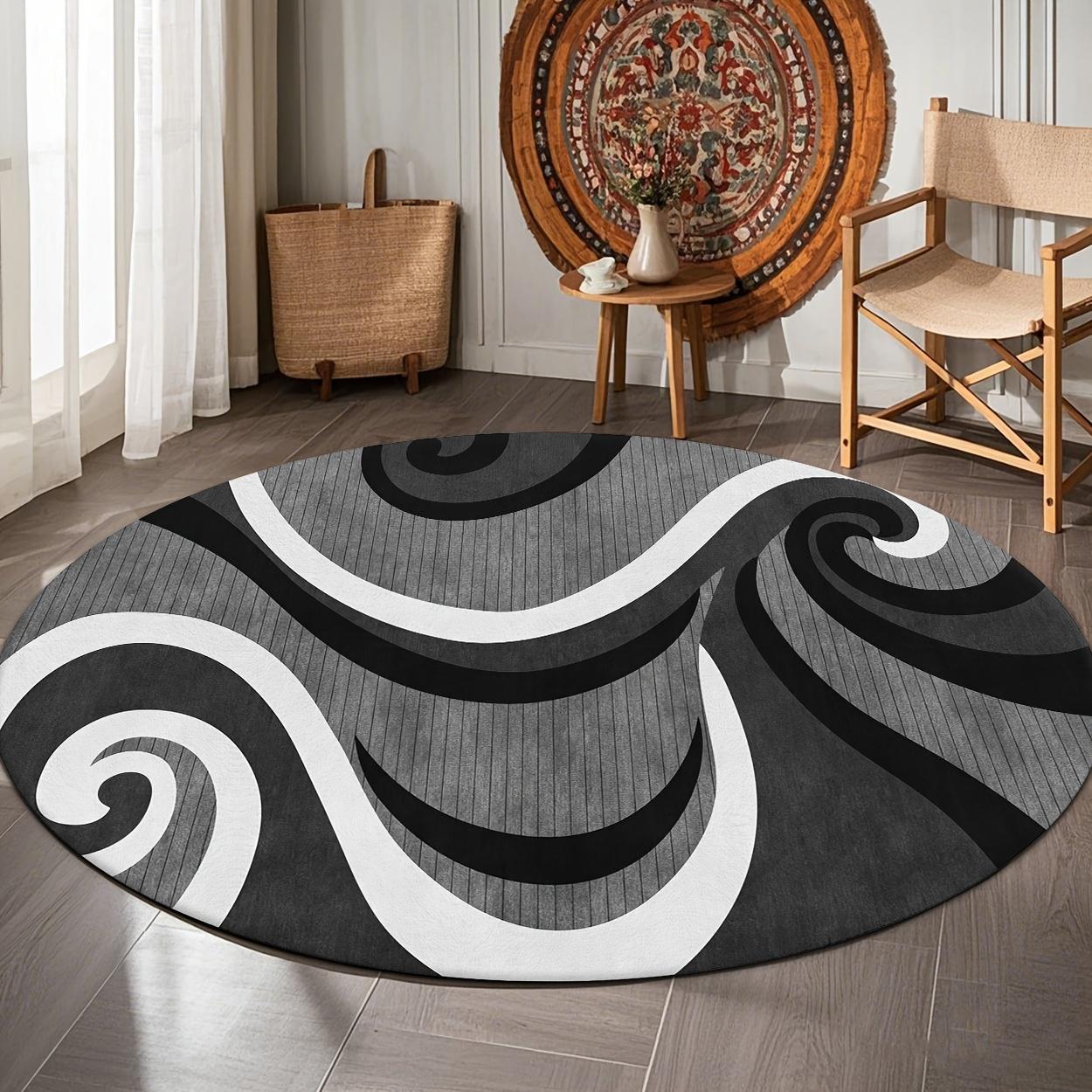 Modern Abstract Black White and Grey